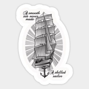 Sailing Ship Tattoo Sticker